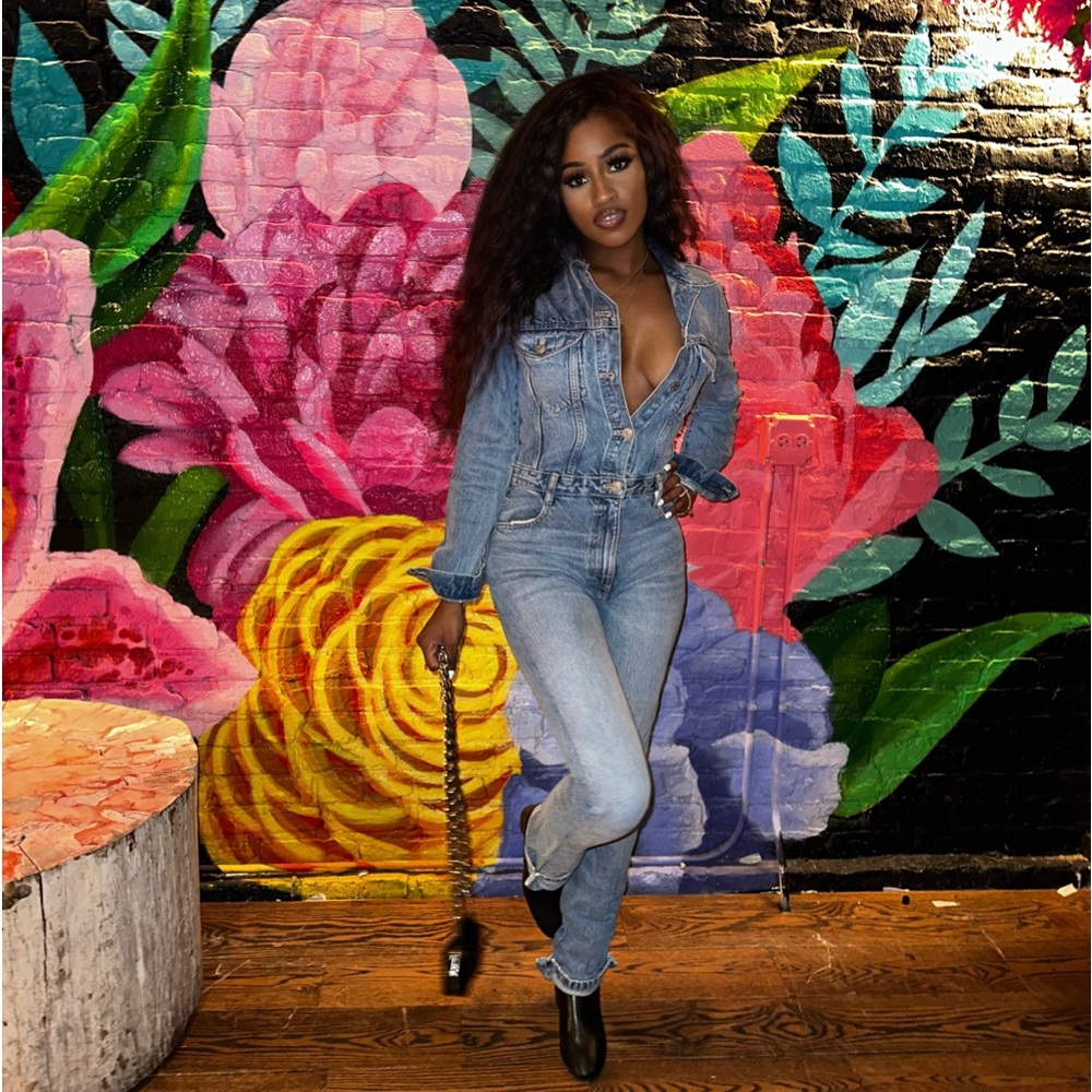 Zara denim jumpsuit